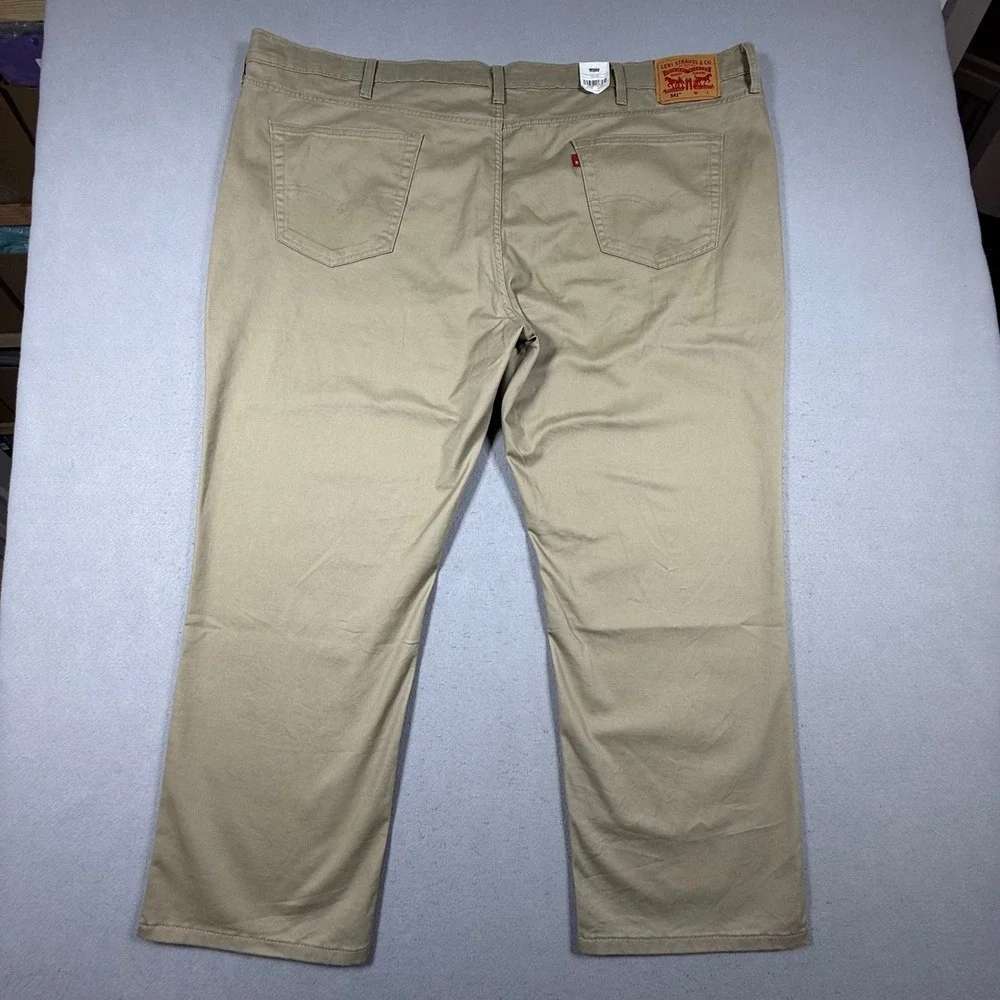 NWT Levis Mens 541 Athletic Taper Khaki Tan Stretch Pants Big & Tall 52x30